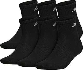Women's Ankle Socks, Athletic Cushioned Quarter Fit, 6-Pack, Durable, Comfortable, Cooling, with Compression