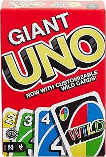 Giant UNO Card Game for Kids, Adults & Family Night with Oversized & Features for 2 to 10 Players
