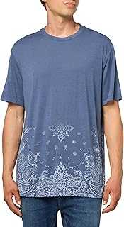 Men's Short Sleeve Paisley Burnout Tee