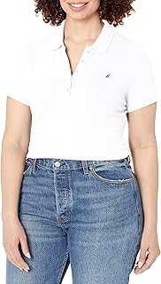 Womens 5-Button Short Sleeve Breathable 100% Cotton Polo Shirt