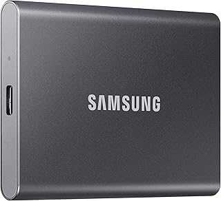T7 Portable SSD, 2TB External Solid State Drive, Speeds Up to 1,050MB/s, USB 3.2 Gen 2, Reliable Storage for Gaming, Students, Professionals, MU-PC2T0T/AM, Gray