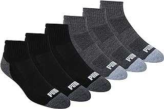 Men's 6 Pack Quarter Crew Socks