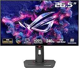 ROG Strix 27” 1440P OLED Gaming Monitor (XG27AQDMG) - QHD, Glossy OLED, 240Hz, 0.03ms, Custom Heatsink, Anti-flicker,Uniform Brightness, G-SYNC Compatible, 99% DCI-P3, DisplayWidget, 3yr warranty