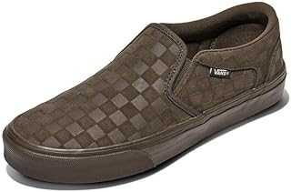 Men's Asher Slip-On Shoe | Comfortable Sneakers for Walking, Fashion & Everyday Wear, Embossed Suede Coal Brown, 11.5
