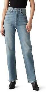 Womens Ribcage Straight Full Length Jeans