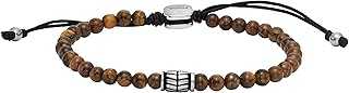 Men's Stainless Steel and Genuine Leather and/or Beaded Bracelet for Men