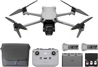 Air 3S Fly More Combo (RC-N3), Drone with 1" CMOS Wide-Angle & Medium Tele Camera, 4K/60fps HDR Video, Nightscape Omnidirectional Obstacle Sensing & 3 Batteries for Extended Flight Time