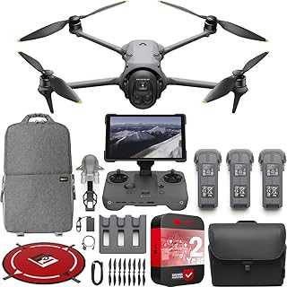 Mavic 4 Pro Triple Camera Flagship Drone Creator Combo (DJI RC Pro 2), 512GB Onboard Storage, 100MP Hasselblad Camera, 6K HDR Video, 0.1-Lux Nightscape, Obstacle Sensing Bundle with Deco Gear Kit