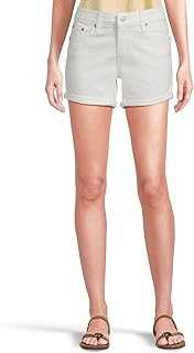 Women's Mid Length Shorts, Soft Clean White, 32
