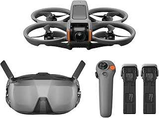 Avata 2 Fly Smart Combo (Three Batteries), FPV Drone with Camera 4K, Immersive Experience, One-Push Acrobatics, Built-in Propeller Guard, 155° FOV, Camera Drone with Goggles N3 and RC Motion 3