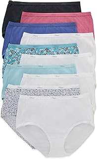 Women's Underwear Brief Pack, 10-Pack, Full-Coverage Brief Panties, Moisture-Wicking Underwear for Women