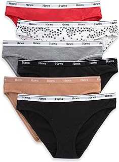 womens Originals Bikini Panties, Breathable Stretch Cotton Underwear, Assorted, 6-pack