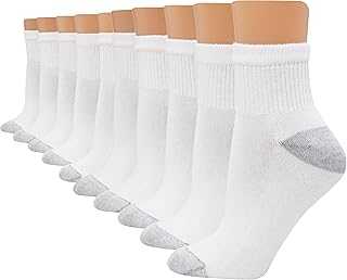 Women's Ankle, Moisture-Wicking Socks for Women, Cushioned Athletic Ankle Socks, 10-Pack
