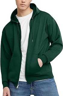 mens Zip-up Hoodie, Ecosmart Fleece Full-zip Hoodie for Men, Hooded Sweatshirt