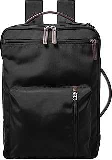 Men's Buckner Fabric Small Convertible Travel Backpack and Briefcase Messenger Bag, Black, (Model: MBG9475001)